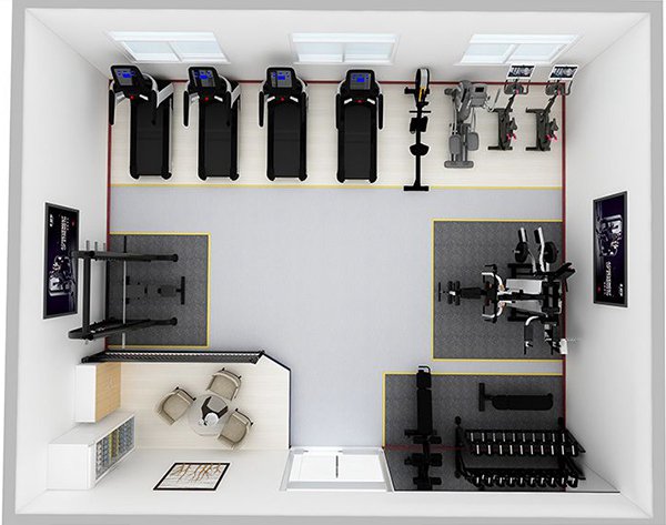 80平方健身房配置方案-广西星空xk体育健身器材有限公司 80平方健身房配置方案-广西星空xk体育健身器材有限公司
