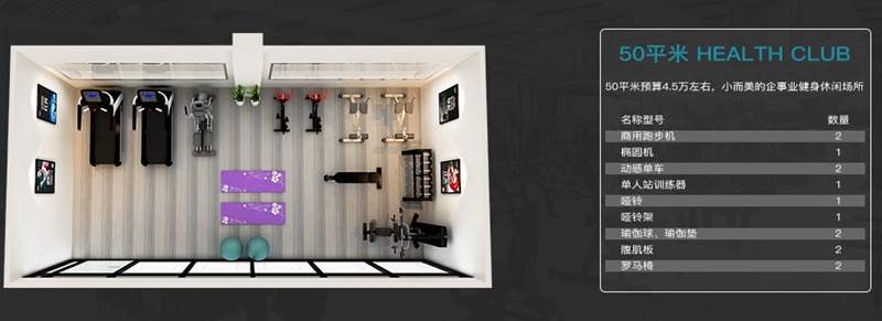 50平方健身室-星空xk健身器材企事业健身解决方案 50平方健身室-星空xk健身器材企事业健身解决方案
